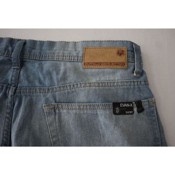 Buffalo David Bitton Men’s Sz 34 Light Blue Evan-X Denim Jean Shorts - Picture 5 of 8